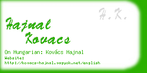 hajnal kovacs business card